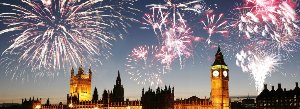 fireworks over big ben